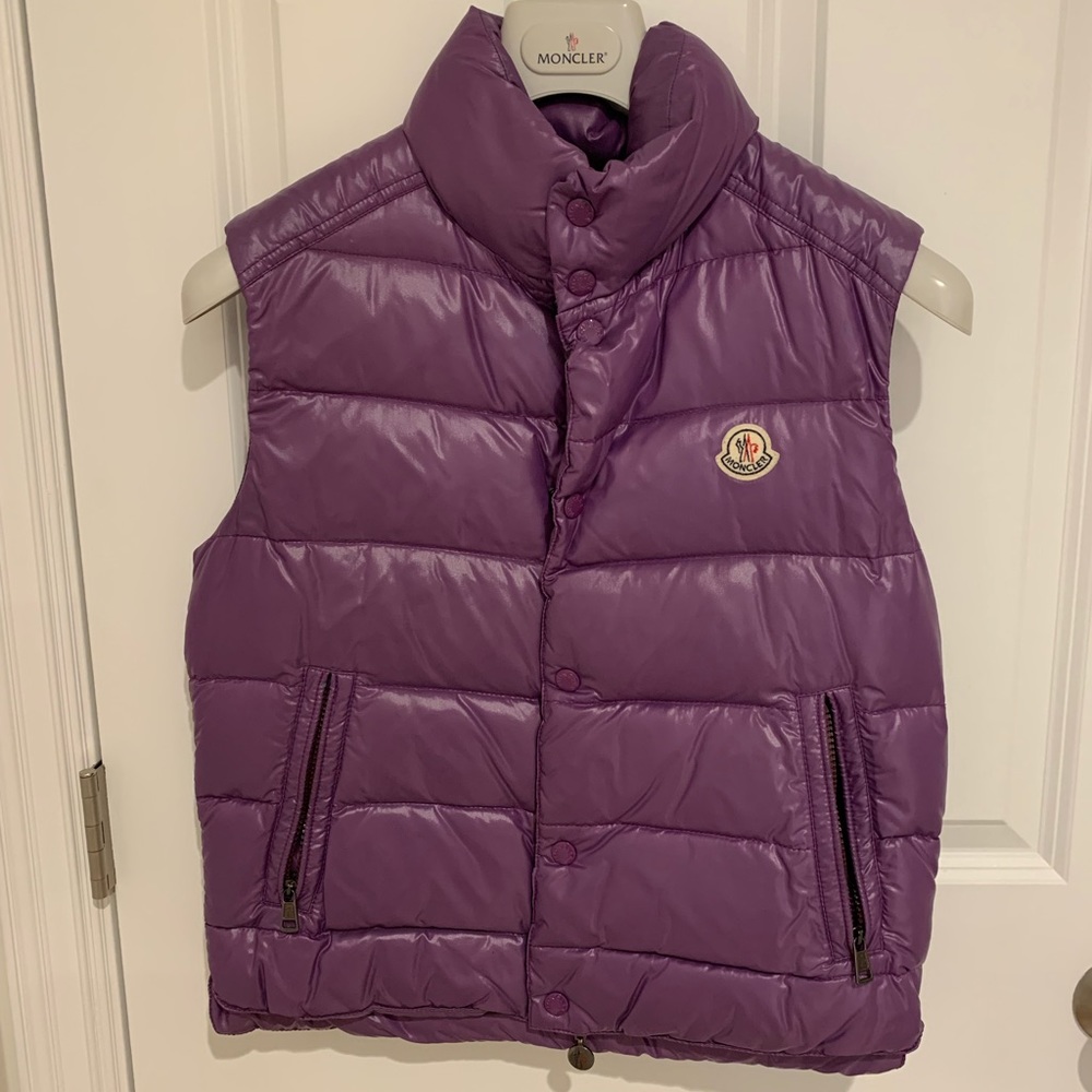 Moncler Down Quilted Vest, Purple - Size: 0